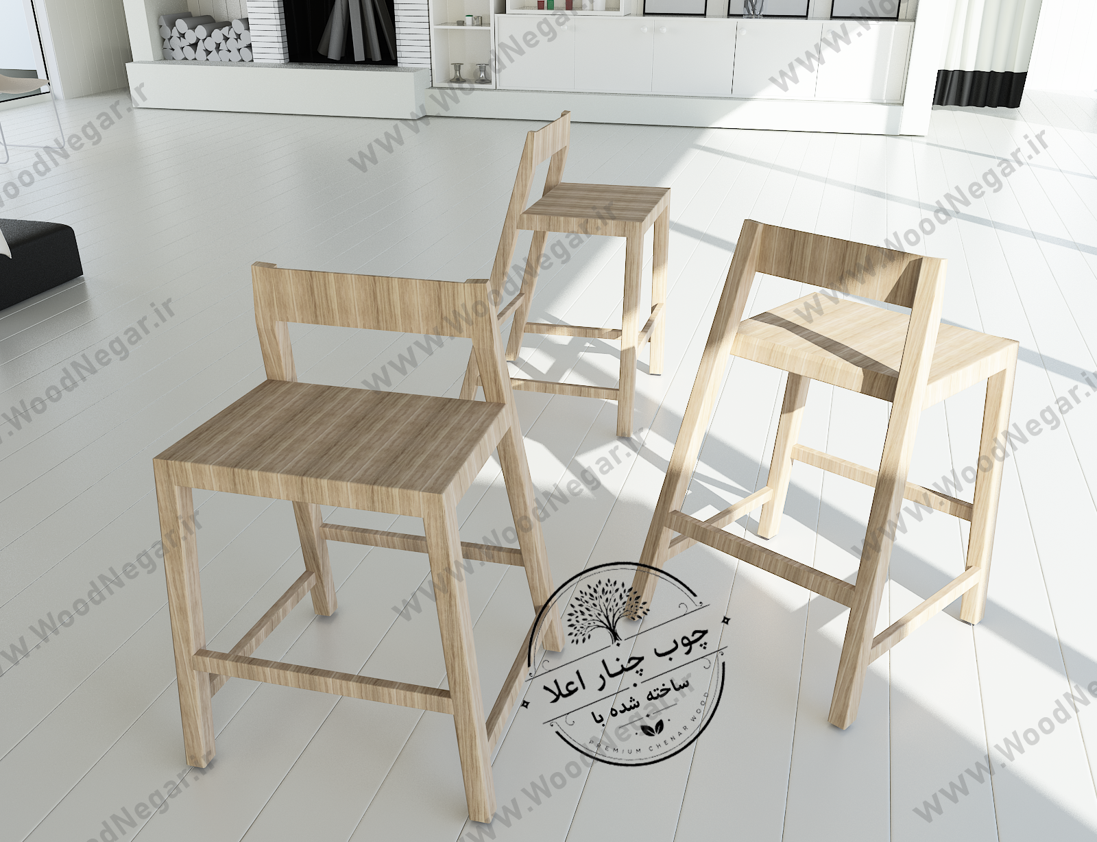 صندلی کانتر کافه ای سری کازابلانکا 60 cm