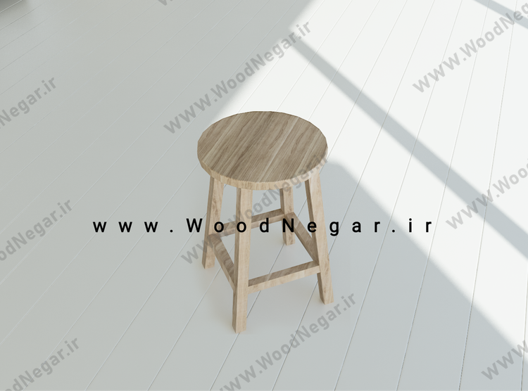 چهارپایه چوبی مدل آتلیه ای 50 cm