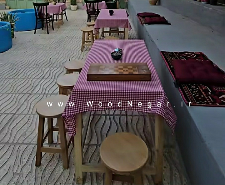 صندلی و میز دو نفره کافه ای سری مربع Turkish Tea Cafe